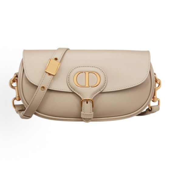 DIOR Bobby detachable and adjustable shoulder strap magnetic buckle CD buckle handbag, single-shoulder bag crossbody bag, regular women\'s style, natural color