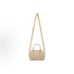 DIOR Groove 20 brand logo zipper opening and closing single-shoulder crossbody handbag in natural color for women