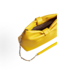 DIOR Bow hot-pressed gold-toned LOGO bow shaped clutch bag, single-shoulder bag, small size for women, yellow