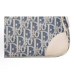 DIOR 30 Montaigne Gold finish metal CD logo single-shoulder bag Mini Women\'s denim blue with beige