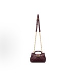 DIOR Jolie CD clasp white resin beaded single-shoulder handbag mini women\'s plum-colored