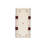 GUCCI Exquisite - Gucci Gold Logo, metal protective foot studs, travel bag, single-shoulder crossbody handbag, mini women\'s white