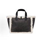 DIOR ToujoursDioralps Macrocannage stitched metal pendant single-shoulder handbag, medium size for women, anthracite grey