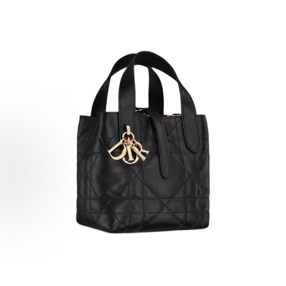 DIOR Toujours light gold metal CD Lock buckle detachable shoulder strap Tote bag Tote bag shopping bag single-shoulder handbag regular women\'s style black