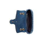 GUCCI GG Marmont Double G logo sliding chain hand-held crossbody single-shoulder bag for women, blue