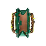 GUCCI Diana Bamboo joint Diana, Diana bamboo joint handle gold Logo, neon color buckle Tote bag, Tote bag shopping bag, single-shoulder crossbody handbag, mini women\'s style, emerald green