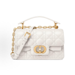 DIOR Jolie CD logo detachable and adjustable shoulder strap, wister-patterned single-shoulder crossbody handbag, small size for women, cream white