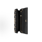 DIOR Miss Dior lettered pendant, detachable and adjustable shoulder strap, butterfly rivet decoration, single-shoulder crossbody handbag, women\'s black style