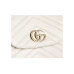 GUCCI GG Marmont Gold Logo drawstring versatile classic backpack mini Women\'s white