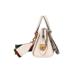 GUCCI Exquisite - Gucci Gold Logo, metal protective foot studs, travel bag, single-shoulder crossbody handbag, mini women\'s white