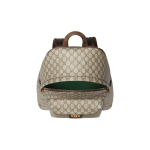 A medium-sized men\'s GUCCI Ophidia gold combination backpack in beige and dark brown