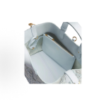 DIOR Toujours three-check rattan embroidery design handbag, medium-sized for women in blue