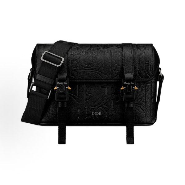 DIOR Hit The Road Adjustable jacquard crossbody bag for Men in black