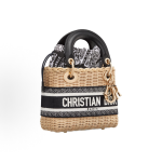 DIOR Lady D-Lite Plan de Paris pattern Princess Bag, one-shoulder crossbody handbag, mini women, black and white