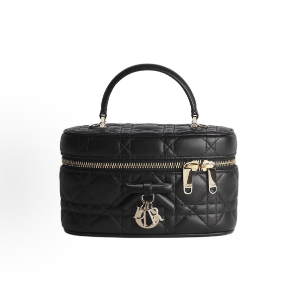 DIOR brand logo handbag for women in black
