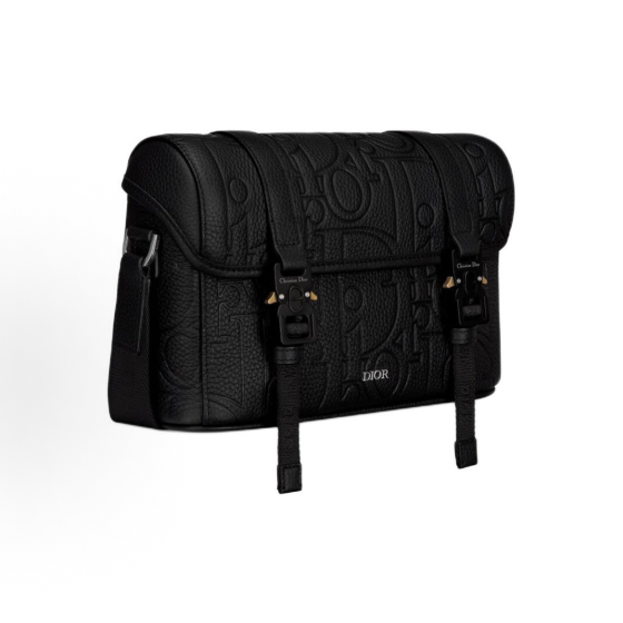DIOR Hit The Road Adjustable jacquard crossbody bag for Men in black