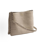 DIOR Trianon is a soft and lustrous single-shoulder crossbody bag in beige for women