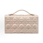 DIOR My Dior metal logo pendant detachable chain single-shoulder handbag mini Women\'s light gold