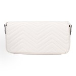 GUCCI GG Marmont Double G logo detachable shoulder strap quilted crossbody bag, white for women