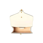 GUCCI Sylvie gold buckle striped webbed satin bow chain Versatile recommendation: Mini women\'s crossbody bag in white