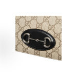 GUCCI Horsebit 1955 Silver hardware accessories single-shoulder bag mini for women, beige and black