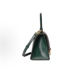 GUCCI x Balenciaga collaboration The Hacker Project Gold buckle color hourglass bag, single-shoulder crossbody handbag, unisex couple style, red and green