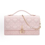 DIOR My Dior Mini Women\'s Pink handbag with heart pattern stitching
