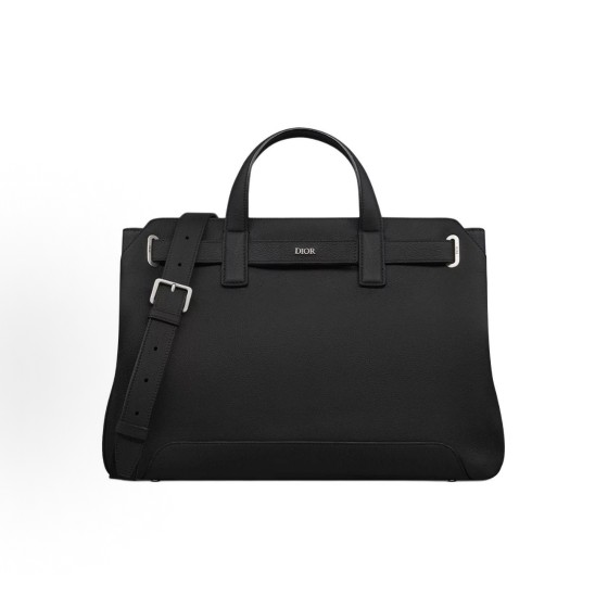 DIOR Normandie brand metal logo Tote bag, Tote bag, shopping bag, single-shoulder crossbody bag, handbag, men\'s black style