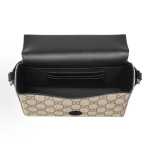 GUCCI Horsebit 1955 Silver hardware accessories single-shoulder bag mini for women, beige and black