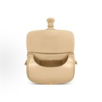 DIOR Bobby solid color shoulder strap adjustable crossbody bag, single-shoulder bag, medium-sized women\'s light camel color, Morandi color