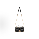 DIOR Miss Dior lettered pendant, detachable and adjustable shoulder strap, butterfly rivet decoration, single-shoulder crossbody handbag, women\'s black style