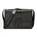 DIOR 30 Montaigne Montaigne series letter Logo bag, lid-opening box bag, single-shoulder crossbody bag for women, black