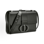 DIOR 30 Montaigne Montaigne series letter Logo bag, lid-opening box bag, single-shoulder crossbody bag for women, black