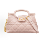 DIOR Jolie Top Handle CD clasp resin bead crossbody handbag mini for women, carmine pink