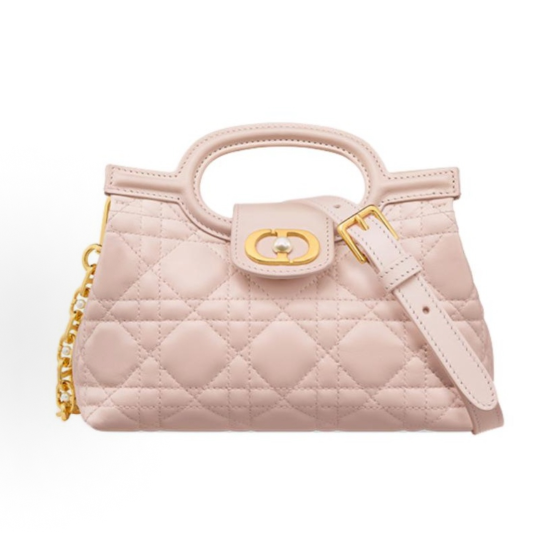 DIOR Jolie Top Handle CD clasp resin bead crossbody handbag mini for women, carmine pink