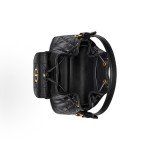 DIOR Caro metal hardware CD logo bucket single-shoulder crossbody handbag mini Women\'s black