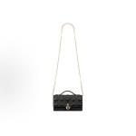 DIOR Lady Dior detachable jewelry chain flap closure single-shoulder crossbody clutch, regular women\'s black style