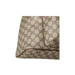 A medium-sized men\'s GUCCI Ophidia gold combination backpack in beige and dark brown