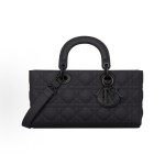 DIOR Lady D-JOY brand pendant Jacquard bag, single-shoulder crossbody handbag, medium size for women, black