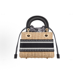 DIOR Lady D-Lite Plan de Paris pattern Princess Bag, one-shoulder crossbody handbag, mini women, black and white