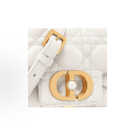 DIOR Jolie CD logo detachable and adjustable shoulder strap, wister-patterned single-shoulder crossbody handbag, small size for women, cream white
