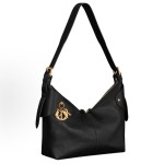 DIOR Voyage 26S Wister-patterned seam single-shoulder bag, small size for women, black