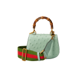 GUCCI Bamboo 1947 Bamboo handle lock Bamboo joint bag, mini women\'s handbag, light green