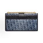 DIOR 30 Montaigne East-West Adjustable Detachable Shoulder Strap Flap Closure Toile single-shoulder crossbody Bag for Women in blue