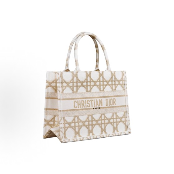 DIOR Book Tote classic printed Tote bag, Tote shopping bag, medium-sized handbag, white for women
