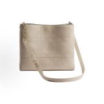 DIOR Trianon is a soft and lustrous single-shoulder crossbody bag in beige for women