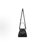 DIOR Caro metal hardware CD logo bucket single-shoulder crossbody handbag mini Women\'s black