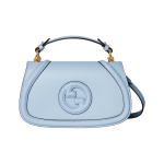 GUCCI Blondie brand logo metal accessory handbag medium-sized women\'s light blue