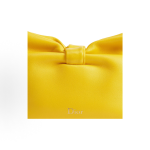 DIOR Bow hot-pressed gold-toned LOGO bow shaped clutch bag, single-shoulder bag, small size for women, yellow