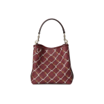 GUCCI GG Emblem GG interwoven pattern, gold hardware bucket bag, single-shoulder handbag, small size for women, red